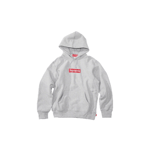 Supreme Swarovski Box Logo Hooded Sweatshirt Grey Supreme Swarovski Box Logo Hooded Sweatshirt Grey