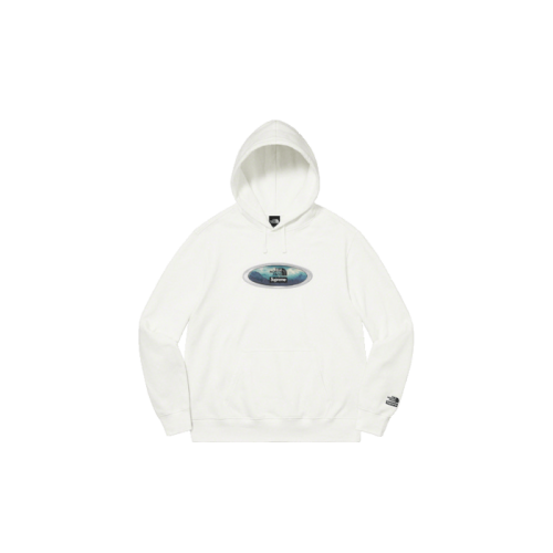 Supreme The North Face Lenticular Mountains Hooded Sweatshirt White Supreme The North Face Lenticular Mountains Hooded Sweatshirt White