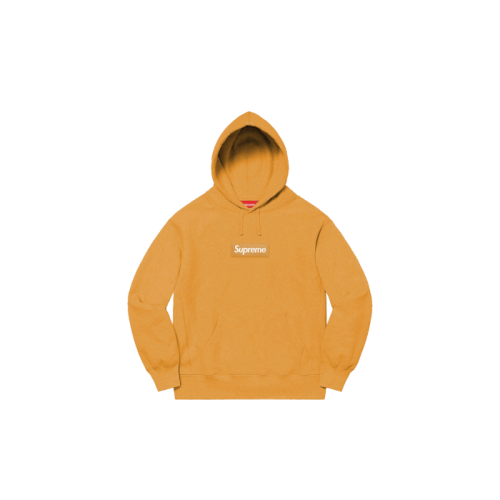 Supreme Hoodie Box Logo FW21 Mustard Supreme Hoodie Box Logo FW21 Mustard