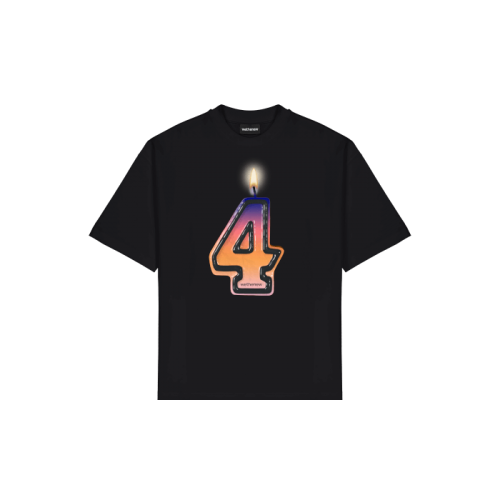 4th Anniversary Candle T-Shirt Black 4th Anniversary Candle T-Shirt Black
