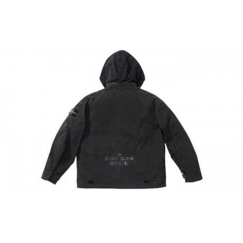 Supreme Stone Island Cotton Cordura Shell Jacket Black Supreme Stone Island Cotton Cordura Shell Jacket Black