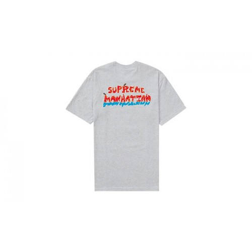 Supreme Manhattan Tee Ash Grey Supreme Manhattan Tee Ash Grey