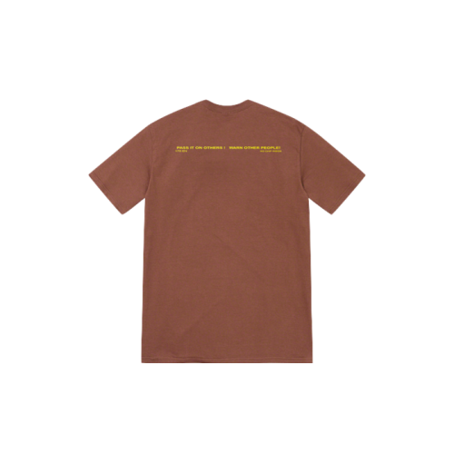 Supreme Warning Tee Brown Supreme Warning Tee Brown