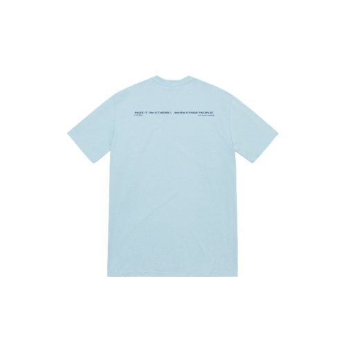 Supreme Warning Tee Dusty Blue Supreme Warning Tee Dusty Blue