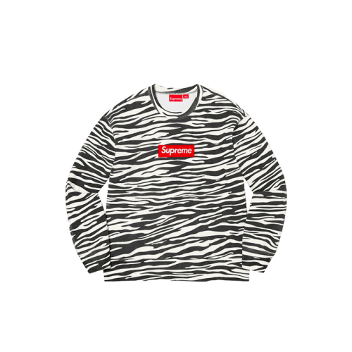 Supreme Box Logo Crewneck Zebra Supreme Box Logo Crewneck Zebra