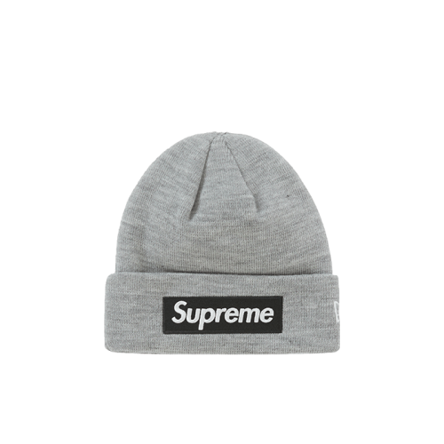 Supreme New Era Box Logo Beanie (FW22) Heather Grey Supreme New Era Box Logo Beanie (FW22) Heather Grey