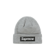 Supreme New Era Box Logo Beanie (FW22) Heather Grey Supreme New Era Box Logo Beanie (FW22) Heather Grey
