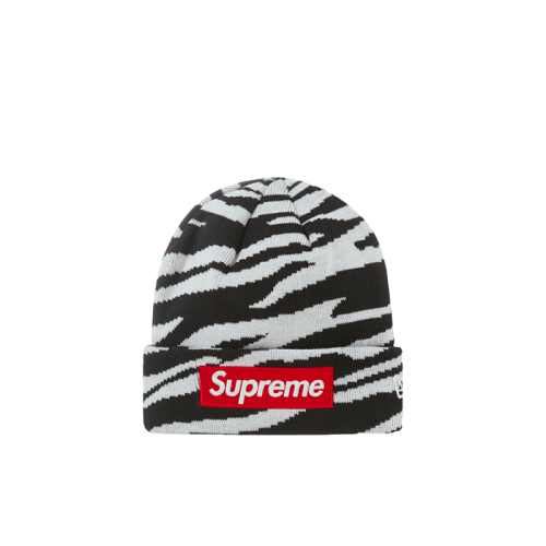 Supreme New Era Box Logo Beanie (FW22) Zebra Supreme New Era Box Logo Beanie (FW22) Zebra