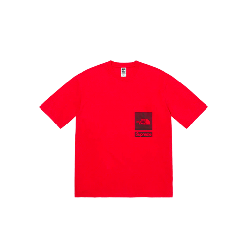 Supreme The North Face Printed Pocket Tee Red Supreme The North Face Printed Pocket Tee Red