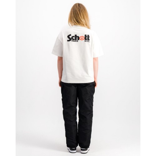 Schott Double Logo T-Shirt White Schott Double Logo T-Shirt White