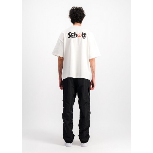 Schott Double Logo T-Shirt White Schott Double Logo T-Shirt White