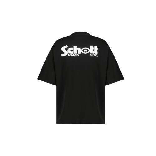 Schott Double Logo T-Shirt Black Schott Double Logo T-Shirt Black