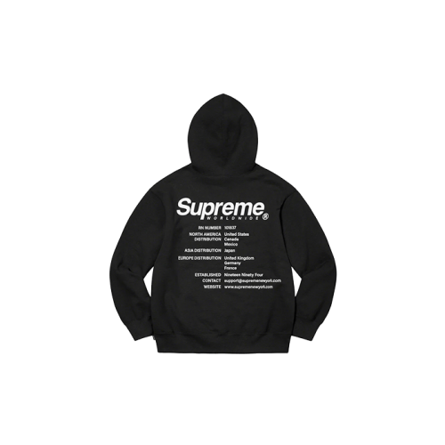 Supreme Worldwide Hooded Sweatshirt Black Supreme Worldwide Hooded Sweatshirt Black