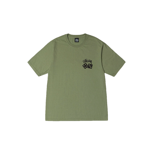 Stussy Dice Pigment Dyed Tee Artichoke Stussy Dice Pigment Dyed Tee Artichoke