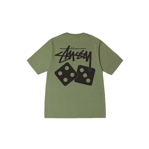 Stussy Dice Pigment Dyed Tee Artichoke Stussy Dice Pigment Dyed Tee Artichoke