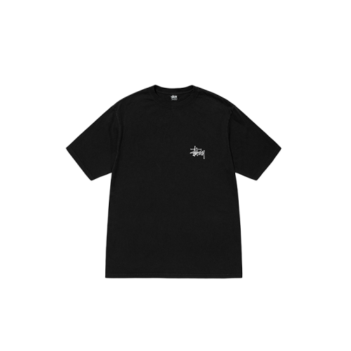 Stussy Basic Pigment Dyed Tee Black Stussy Basic Pigment Dyed Tee Black