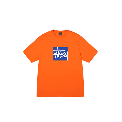 Stussy Stock Box Tee Coral Stussy Stock Box Tee Coral