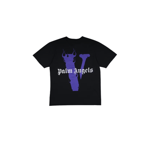 Vlone Palm Angels T-shirt Purple Black Vlone Palm Angels T-shirt Purple Black