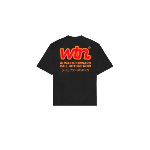 Hotline T-Shirt Washed Black Hotline T-Shirt Washed Black
